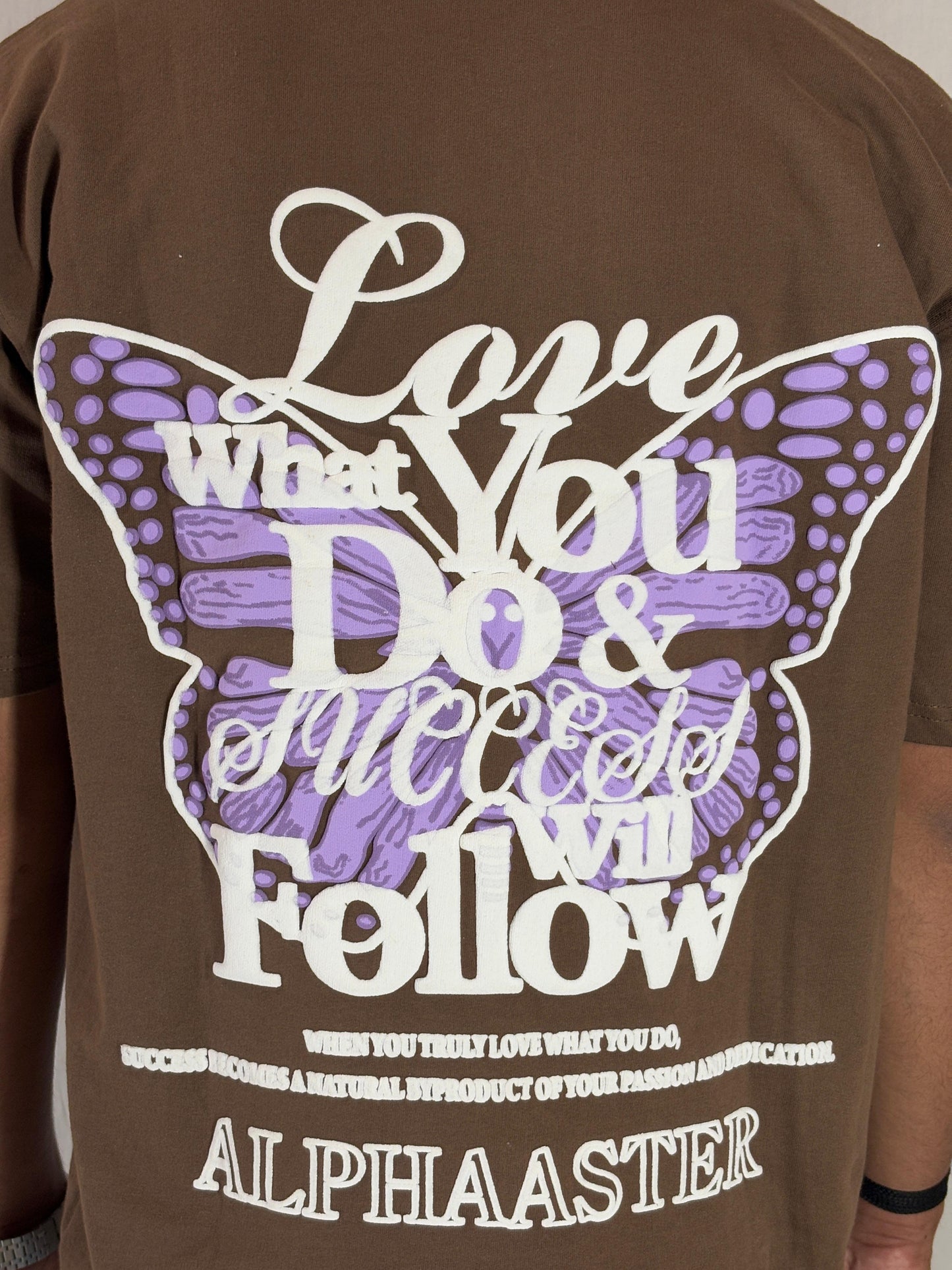 Chocolate Brown Love & Success Graphic T-shirt